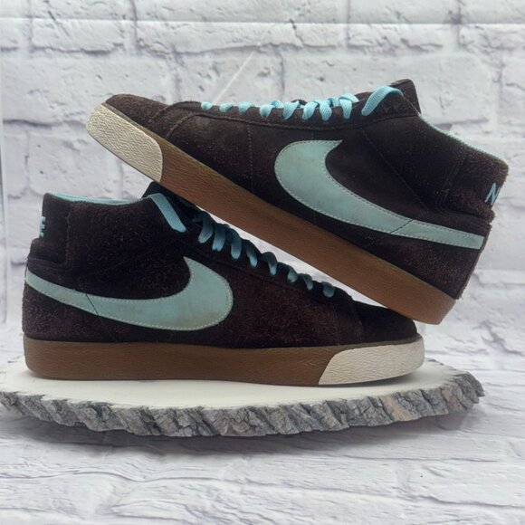 Nike SB Blazer Cappuccino Blue Chill Brown Blue 310801-241 Men’s Size 8 2007 - Picture 8 of 12